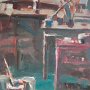 Wnętrze pracowni, olej na płótnie, 87cm x 71cm, 2007r. [RK39]